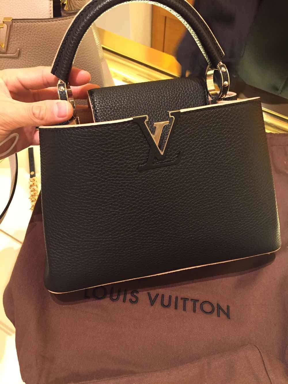 Original Louis Vuitton Capucines BB Bag M94716 Black